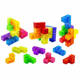 Klocki Magnetyczne Układanka Magic Cube 156 Kart Z Wyzwaniami 9 el.