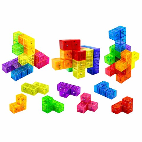 Klocki Magnetyczne Układanka Magic Cube 156 Kart Z Wyzwaniami 9 el.