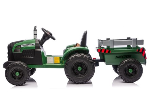 Traktor Na Akumulator CH9959B Z Przyczepą Ciemno Zielony 24V
