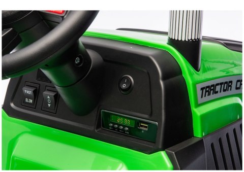 Traktor Na Akumulator CH9959B Z Przyczepą Jasno Zielony 24V