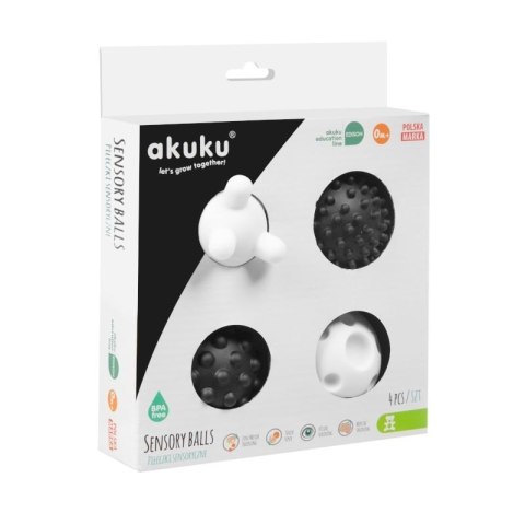 Zestaw piłeczek sensor. cz/b AKUKU