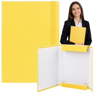 Teczka Skrzydłowa Na Dokumenty Z Gumką Twarda Biurowa Żółta A4/4,5 cm