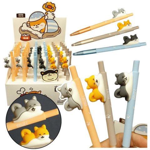 Długopis Z Figurką Pieska Shiba Niebieski Tusz 0.5mm