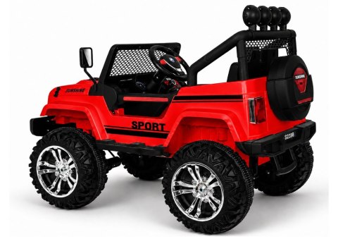 Auto na Akumulator S2388 Pilot Światła LED Radio Jeep Czerwony 4x45W