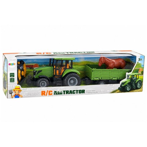 Zestaw Traktor Z Przyczepą i Koniem Zdalnie Sterowany RC