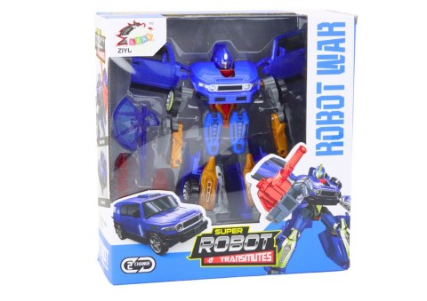 Robot Auto 2w1 Akcesoria Broń Niebieski