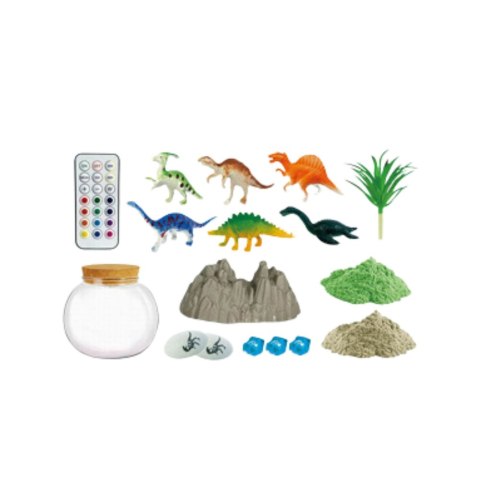 Zestaw Kreatywny Terrarium Dla Dinozaurów DIY Lampka LED Pilot
