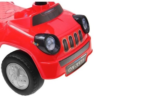 Jeździk Auto Dla Maluszka Sport Czerwony Kierownica z Piszczkiem Lekki