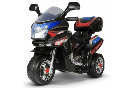 Motor Na Akumulator HC8051 Dla Dzieci Czarny Ścigacz Światła Led Dźwięki