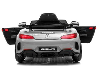 Auto Pojazd Na Akumulator Mercedes GT R Dla Dzieci Światła LED MP3 Szary