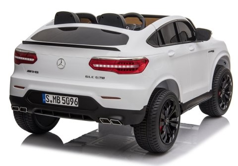 Auto na Akumulator Mercedes GLC 63S Dwuosobowy Światła LED MP3 Biały