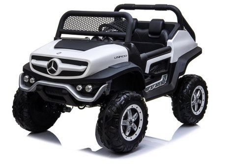Auto na Akumulator Mercedes Unimog 4x4 Dla Dzieci Światła LED MP3 Biały